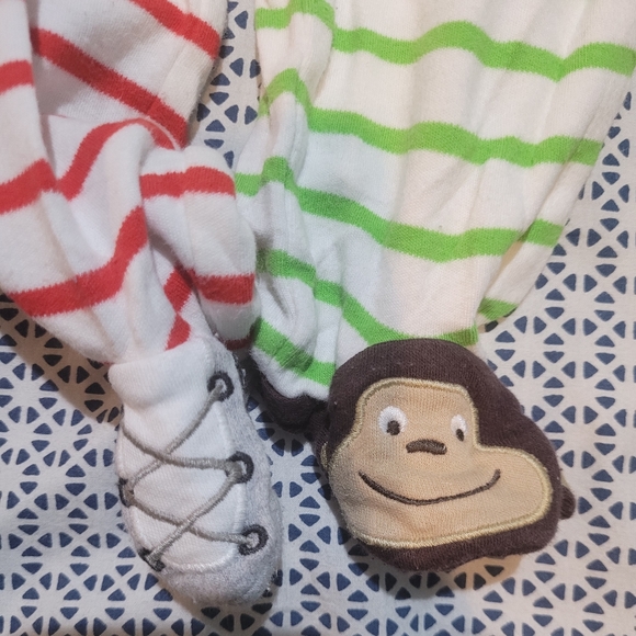 6 Piece Baby Boy 3 Months Long Sleeve Footed Pajamas - Picture 4 of 11